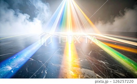 Prism splitting sunlight Background. Generated Image 126257220