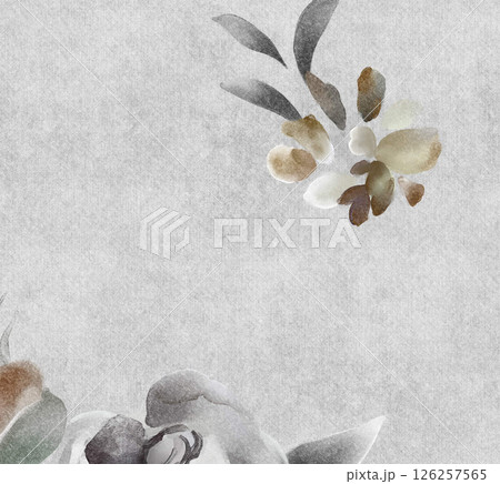 Dramatic Hand Illustrated Curly and Floral Works 126257565