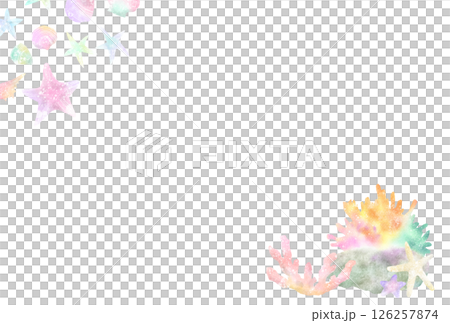 色彩繽紛、夢幻般的海洋圖像背景插圖 色彩繽紛、夢幻般的海洋圖像背景插圖 126257874