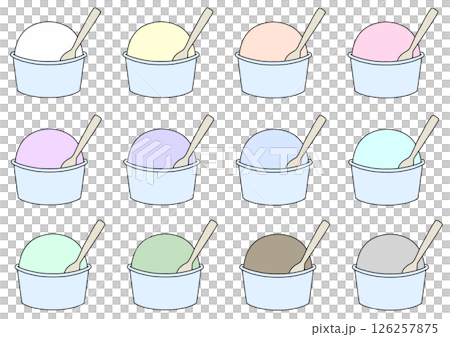 杯冰淇淋插畫 126257875