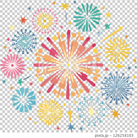 打ち上げ花火のイラスト 126258103