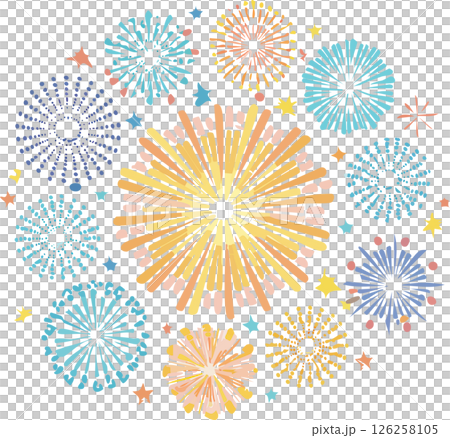 打ち上げ花火のイラスト 126258105