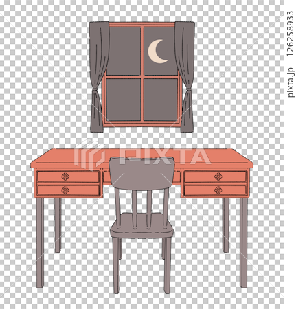 晚上的書桌插圖 126258933