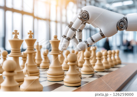 Robotic Hand Manipulates Chess Pieces in Modern Setting with Artificial Intelligence Technology Robotic Hand Manipulates Chess Pieces in Modern Setting with Artificial Intelligence Technology 126259000