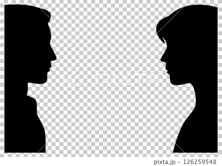 見つめ合う男女 126259548
