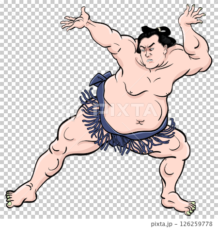 Sumo - Throwing wrestler 126259778