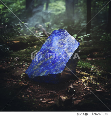 森で静かに輝くラピスラズリの画像 126261040