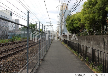 JR線路 踏切 福知山線 伊丹 【兵庫県】 JR線路 踏切 福知山線 伊丹 【兵庫県】 126261984
