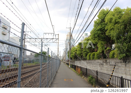 JR線路 踏切 福知山線 伊丹 【兵庫県】 JR線路 踏切 福知山線 伊丹 【兵庫県】 126261997
