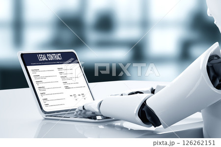 Digital legal contract provide terms and conditions document snugly on screen 126262151