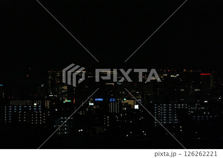 梅田 夜景 ビル群 遠景 梅田 夜景 ビル群 遠景 126262221