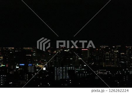 梅田 夜景 ビル群 遠景 梅田 夜景 ビル群 遠景 126262224