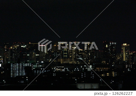 梅田　夜景　ビル群　遠景 126262227