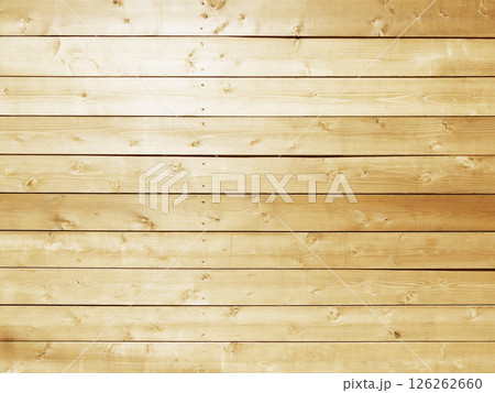 木目のある薄茶色の横板が並ぶ背景画像 木目のある薄茶色の横板が並ぶ背景画像 126262660