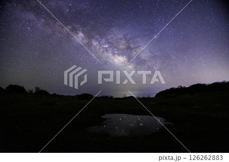《高知県 梶が森キャンプ場》 梶が森キャンプ場からの天の川と星空 126262883