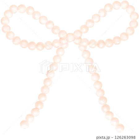 White Pearl Bow Watercolor Beadded Ribbon Vintage y2k Aesthetic 126263098
