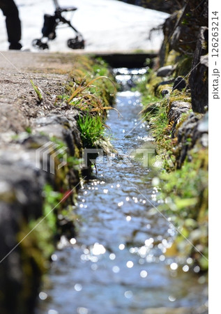 Suganuma in Goka yama Mountain is small, picturesque village in Shirakawa-go, known for world heritage its well-preserved gassho-zukuri houses and serene rural setting in Gifu JAPAN 126263214