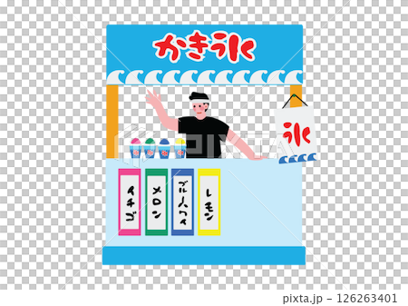 Shaved ice stall 126263401