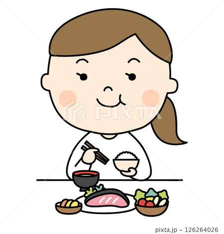 食事をする女性 126264026