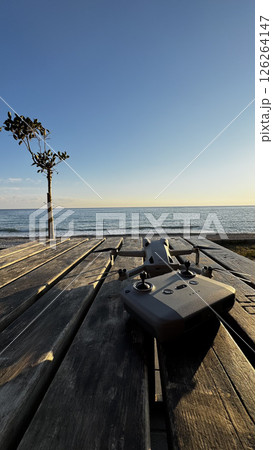 Beach sunset table. High quality photo Beach sunset table. High quality photo 126264147