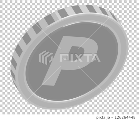 閃閃發光的銀點硬幣插圖圖像素材 126264449