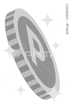 キラキラしているシルバーのポイントコイン イラスト イメージ 素材 キラキラしているシルバーのポイントコイン イラスト イメージ 素材 126264451