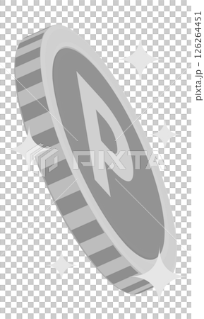 キラキラしているシルバーのポイントコイン イラスト イメージ 素材 キラキラしているシルバーのポイントコイン イラスト イメージ 素材 126264451