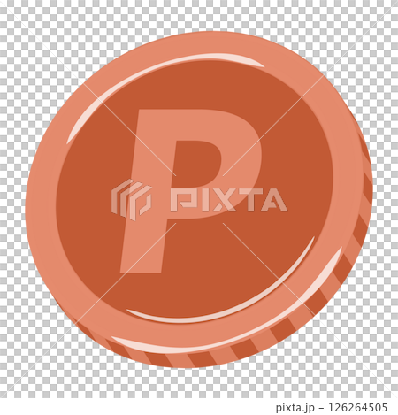 キラキラしているブロンズのポイントコイン イラスト イメージ 素材 キラキラしているブロンズのポイントコイン イラスト イメージ 素材 126264505