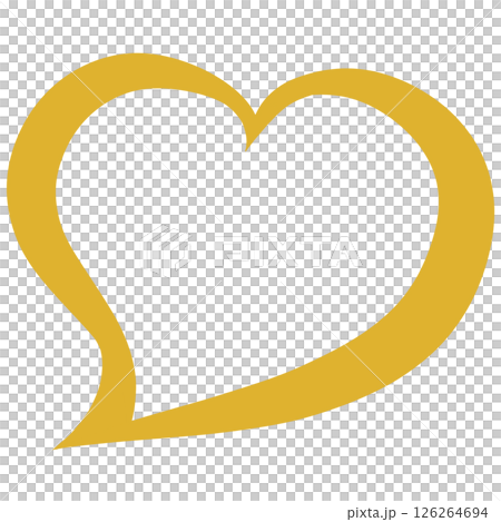 Yellow speech bubble style heart symbol 126264694