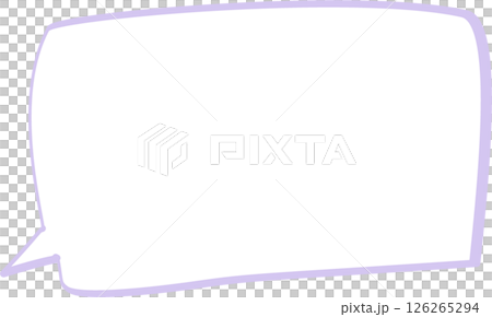 Pastel colored hand-drawn style speech bubble (transparent background) 126265294