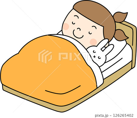 寝ている女の子 126265402