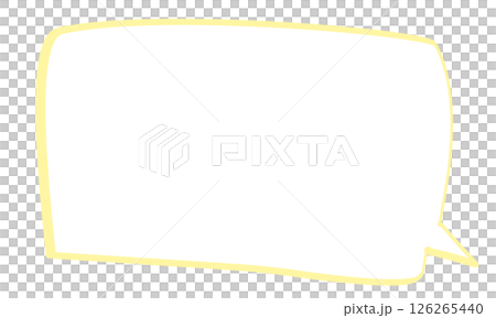 Pastel colored hand-drawn style speech bubble (transparent background) 126265440
