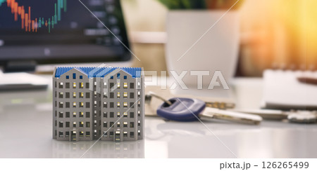 Real Estate Investment with Property Keys and Charts Real Estate Investment with Property Keys and Charts 126265499