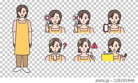 Illustration set B of female nursery school 126265946