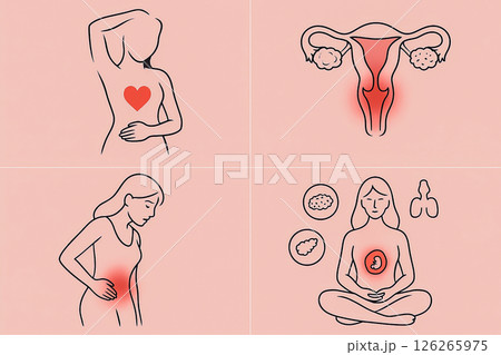 Fertility treatment support concept women's health, poster set highlights treatment process and visualization combines caring tone with educational clarity for fertility and women's health solutions Fertility treatment support concept women's health, poster set highlights treatment process and visualization combines caring tone with educational clarity for fertility and women's health solutions 126265975