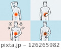 Comprehensive design set graphics about men's health combines hormone balance icons single layout, design offers comprehensive health narrative, graphics design modern medical marketing strategies 126265982