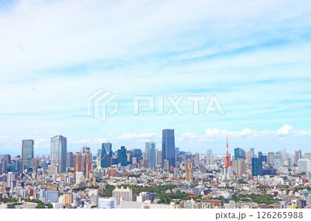 東京都、東京の街並みと東京タワーの風景 東京都、東京の街並みと東京タワーの風景 126265988