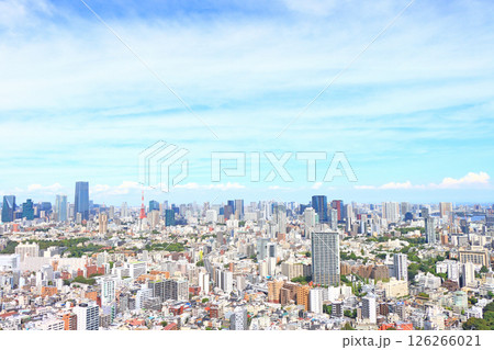東京都港区、東京の街並みと東京タワーの風景 東京都港区、東京の街並みと東京タワーの風景 126266021