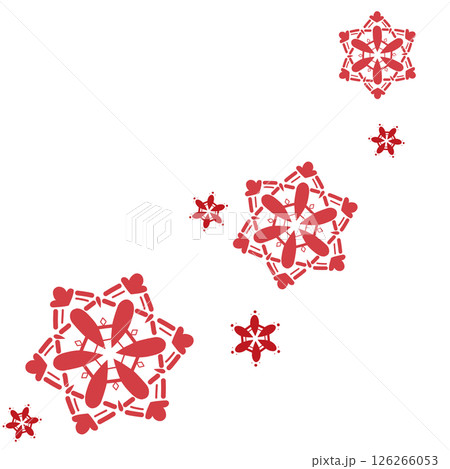 ピンクのレースのような雪の装飾 ピンクのレースのような雪の装飾 126266053