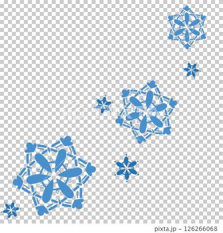 Blue lace-like snow decoration Blue lace-like snow decoration 126266068