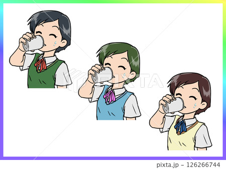 冷たいものを飲む女性1 126266744