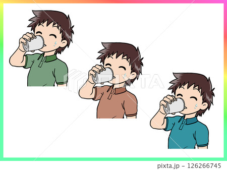 冷たいものを飲む男性1 冷たいものを飲む男性1 126266745