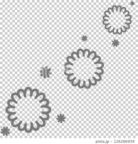 グレーのたくさんの花 126266939