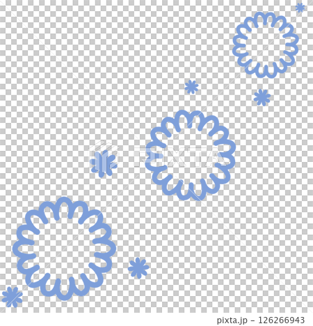 許多淡藍色的花 126266943