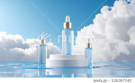 肌　美容　化粧品　容器　瓶　スキンケア　化粧水　美容液　乳液　導入液　薬　医療　薬品 126267142
