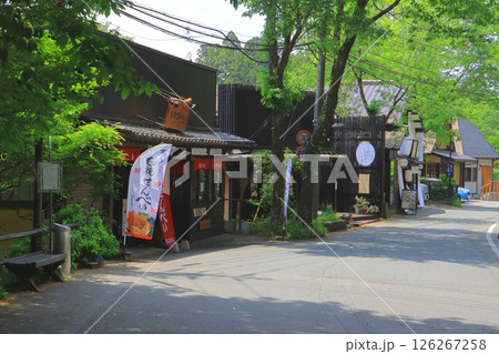 新緑の黒川温泉・温泉街（熊本県南小国町） 126267258