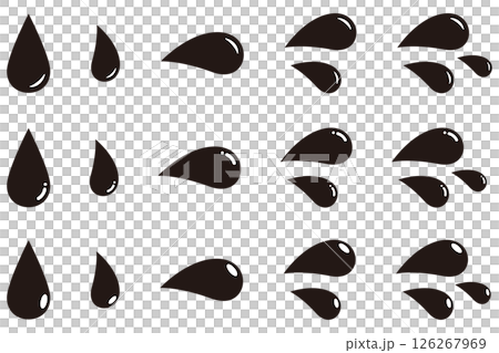 汗漬和水滴痕的剪影插圖 126267969