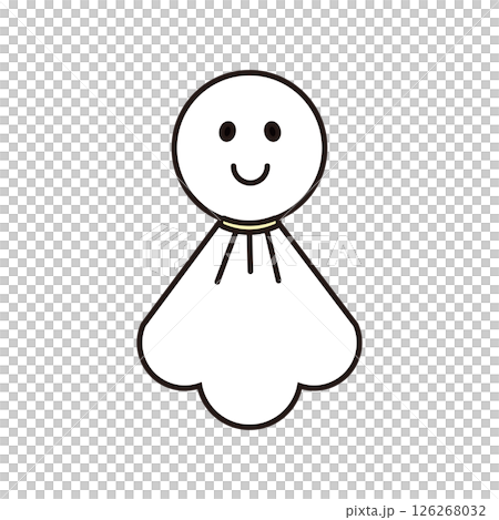 シンプルなてるてる坊主のイラスト シンプルなてるてる坊主のイラスト 126268032
