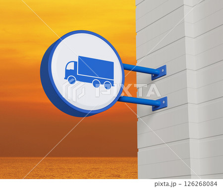 Business transportation service concept, 3D rendering 126268084