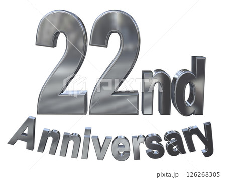 3DCG文字「22nd Anniversary/22周年マークキラキラ」 126268305